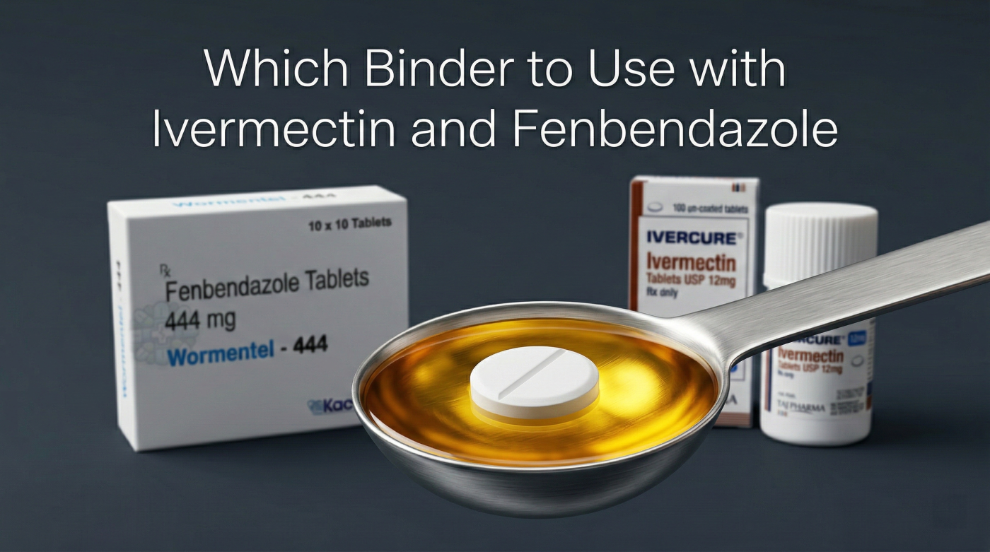 which binder to use with ivermectin and fenbendazole