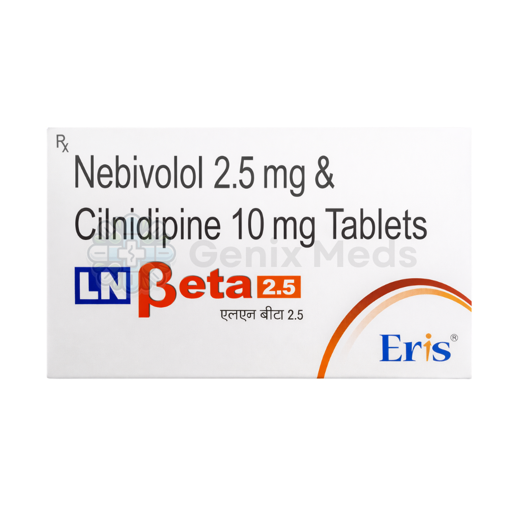 Nebivolol 2.5 mg & Cilnidipine 10mg Tablets (LN Beta 2.5)